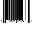 Barcode Image for UPC code 039800000743