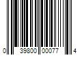 Barcode Image for UPC code 039800000774