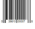 Barcode Image for UPC code 039810000078