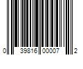 Barcode Image for UPC code 039816000072