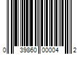 Barcode Image for UPC code 039860000042