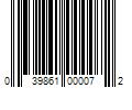 Barcode Image for UPC code 039861000072