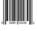 Barcode Image for UPC code 039961000392