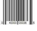 Barcode Image for UPC code 040000000365