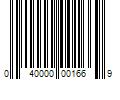 Barcode Image for UPC code 040000001669