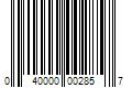 Barcode Image for UPC code 040000002857