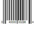 Barcode Image for UPC code 040000002864