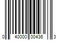 Barcode Image for UPC code 040000004363