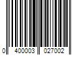 Barcode Image for UPC code 0400003027002