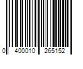 Barcode Image for UPC code 0400010265152