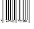 Barcode Image for UPC code 0400010701926