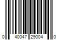 Barcode Image for UPC code 040047290040