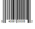 Barcode Image for UPC code 040061000052