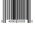 Barcode Image for UPC code 040063000050