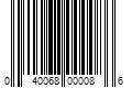 Barcode Image for UPC code 040068000086