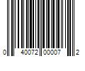 Barcode Image for UPC code 040072000072