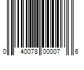 Barcode Image for UPC code 040078000076