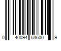 Barcode Image for UPC code 040094536009