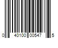 Barcode Image for UPC code 040100005475