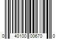 Barcode Image for UPC code 040100006700