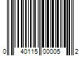 Barcode Image for UPC code 040115000052