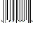 Barcode Image for UPC code 040121000060