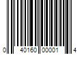 Barcode Image for UPC code 040160000014