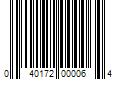 Barcode Image for UPC code 040172000064