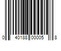 Barcode Image for UPC code 040188000058