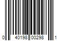 Barcode Image for UPC code 040198002981