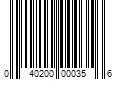 Barcode Image for UPC code 040200000356