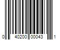 Barcode Image for UPC code 040200000431