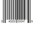 Barcode Image for UPC code 040200000479