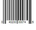 Barcode Image for UPC code 040200000745