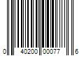 Barcode Image for UPC code 040200000776