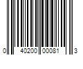 Barcode Image for UPC code 040200000813