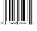 Barcode Image for UPC code 040200000837