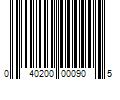 Barcode Image for UPC code 040200000905