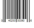 Barcode Image for UPC code 040200003906