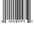 Barcode Image for UPC code 040200004750