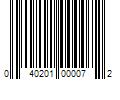 Barcode Image for UPC code 040201000072