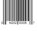 Barcode Image for UPC code 040202000057