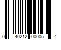 Barcode Image for UPC code 040212000054