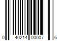 Barcode Image for UPC code 040214000076