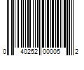 Barcode Image for UPC code 040252000052