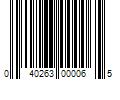 Barcode Image for UPC code 040263000065