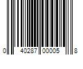 Barcode Image for UPC code 040287000058