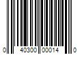 Barcode Image for UPC code 040300000140