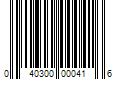 Barcode Image for UPC code 040300000416