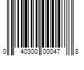 Barcode Image for UPC code 040300000478